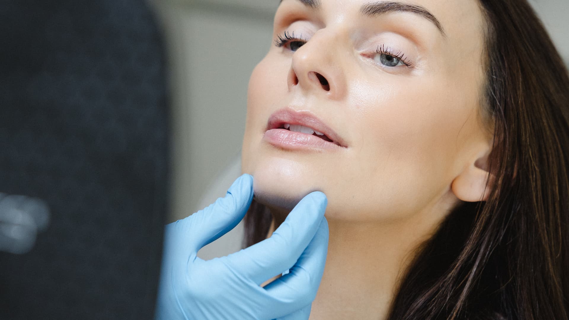 a close-up of a woman's face