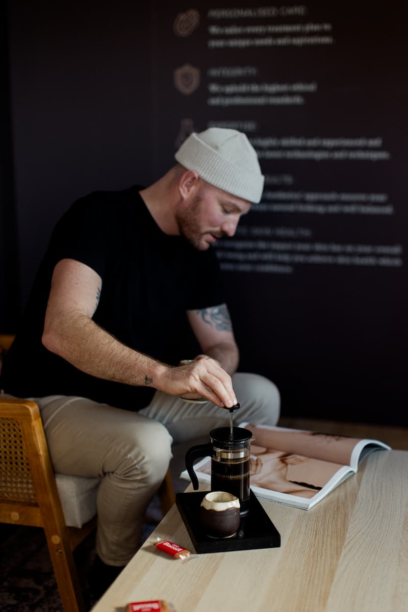 Client Relaxing In Lounge